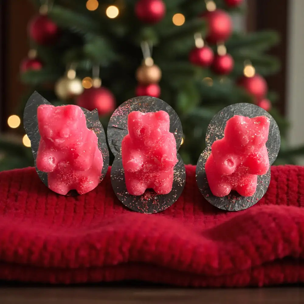 Nounours fondant de cire senteurs XXL de Noël - Tarte aux pommes cannelle - Fondants de cire
