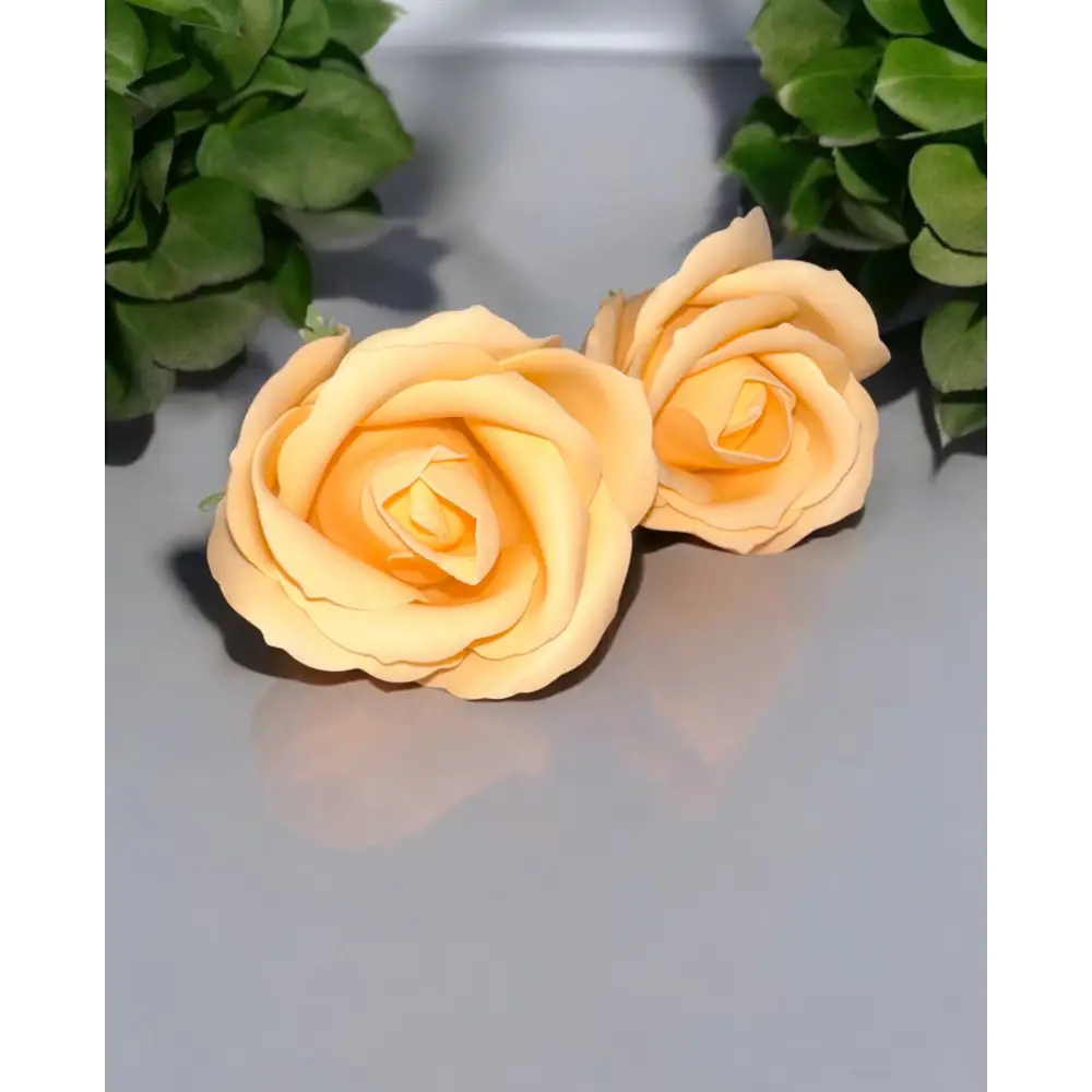 Rose en pétales de savon - Orange clair - Fleur en petales de savon