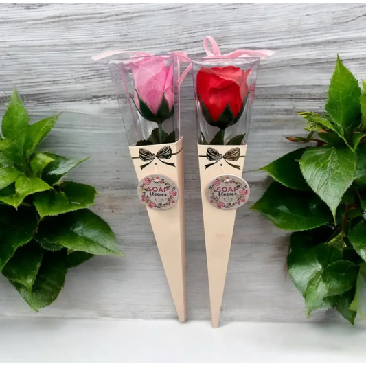 Roses moyennes en pétales de savon - Rose - Fleur en petales de savon