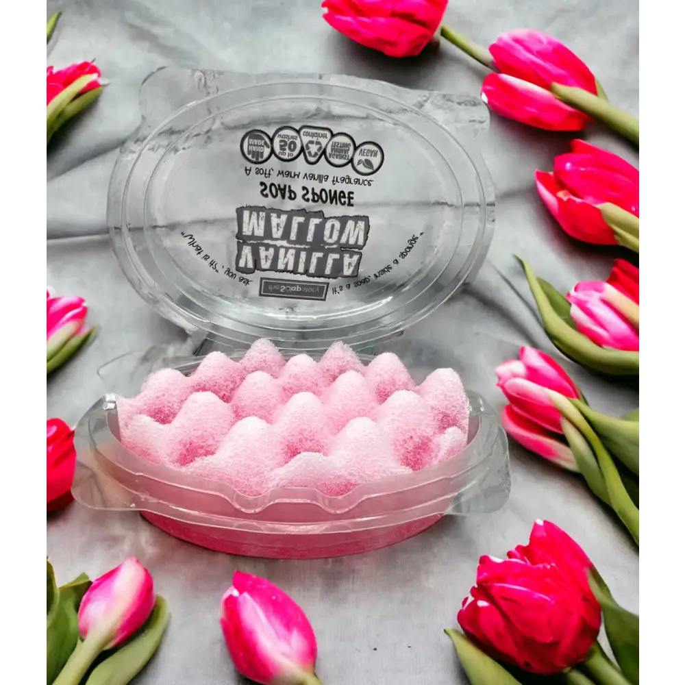 Savon éponge parfum au choix Destockage - Vanille mauve - Savon éponge