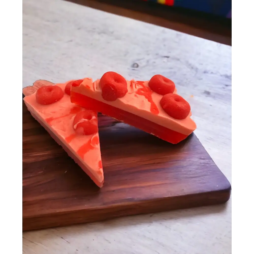 Savon exfoliant facon tarte - Cerise