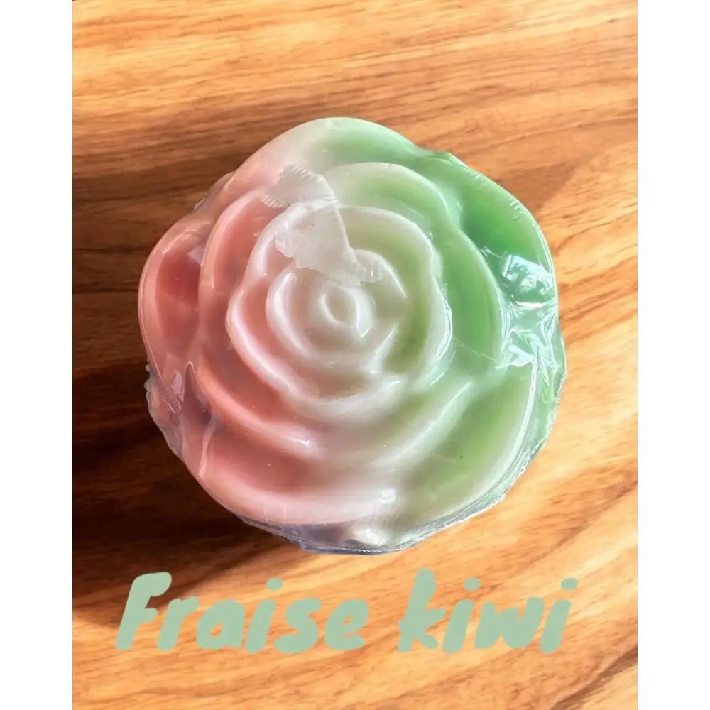 Savon glycérine fleur parfum au choix - Fraise kiwi - Savon glycerine