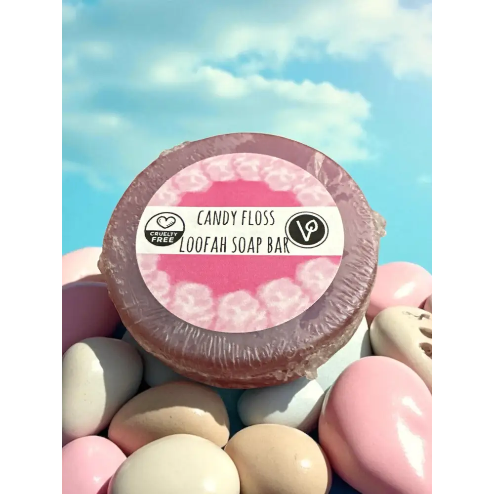 Savon loofah au choix Destockage - Barbe à papa - Savon loofah