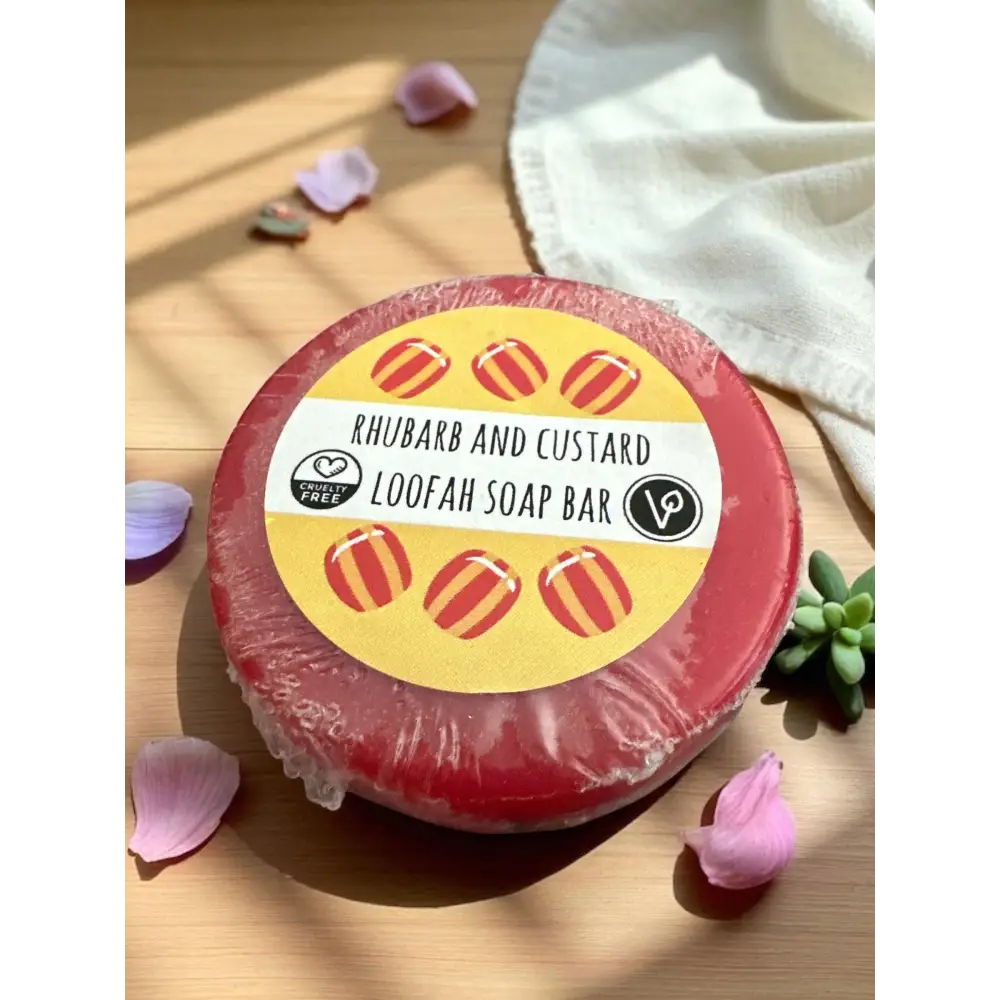 Savon loofah au choix Destockage - Rhubarbe et crème anglaise - Savon loofah