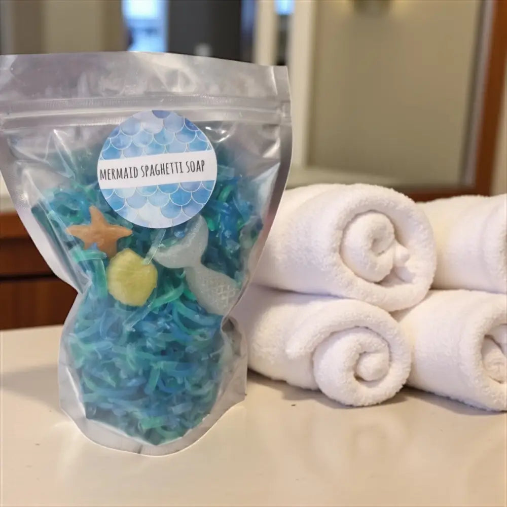 Savon 🧼 spaghettis sachet de 200 g - Mermaid - Savon spaghettis