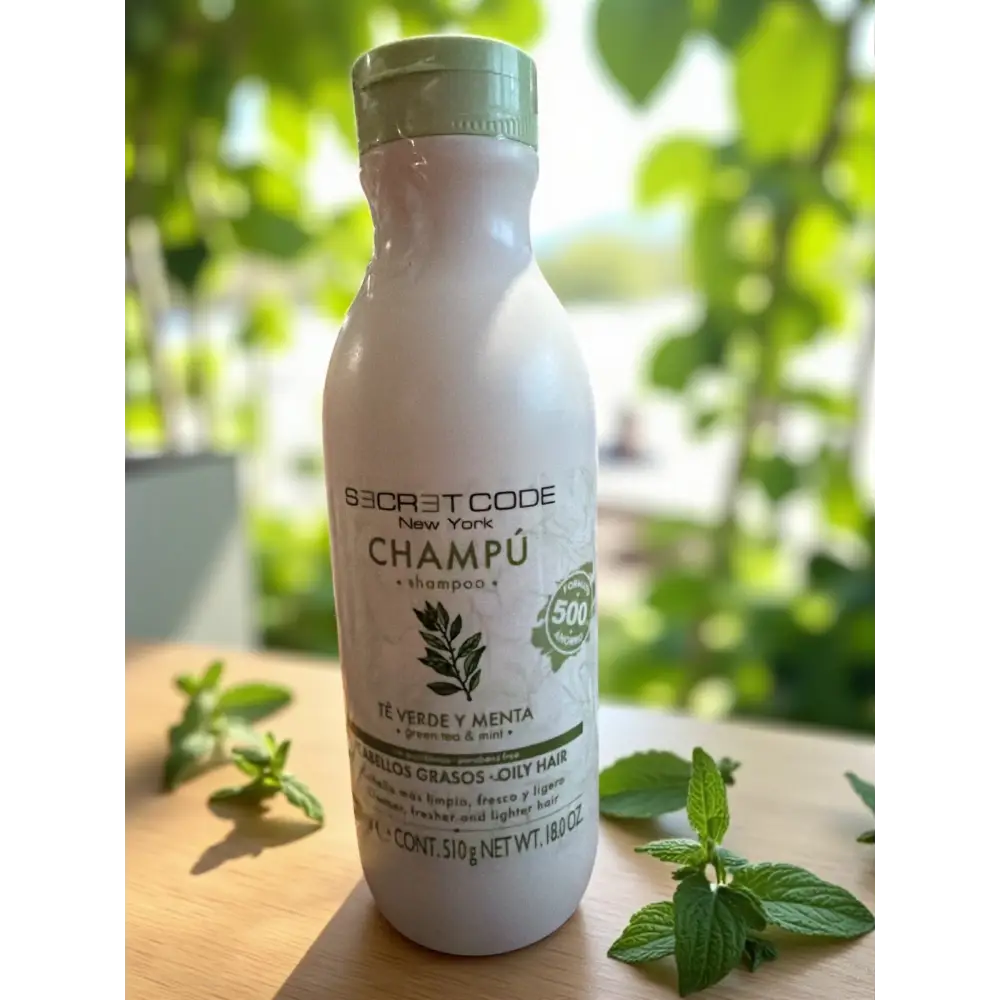 Shampoing secret de code 500ml - Thé vert et menthe cheveux gras - Shampoing et apres shampoing
