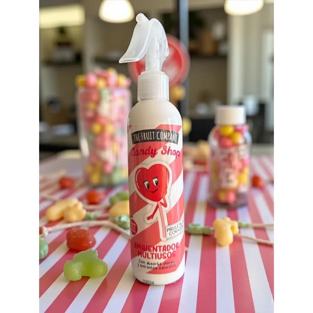 Spray d ambiance multisusage parfum au choix - Sucette cœur - Spray d ambiance