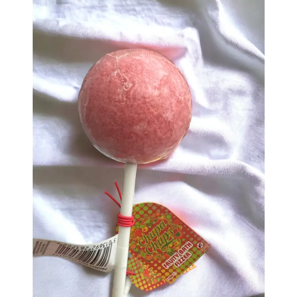 Sucette effervescente Chupa Chups parfum au choix - Rose fraise - Bombe de bain