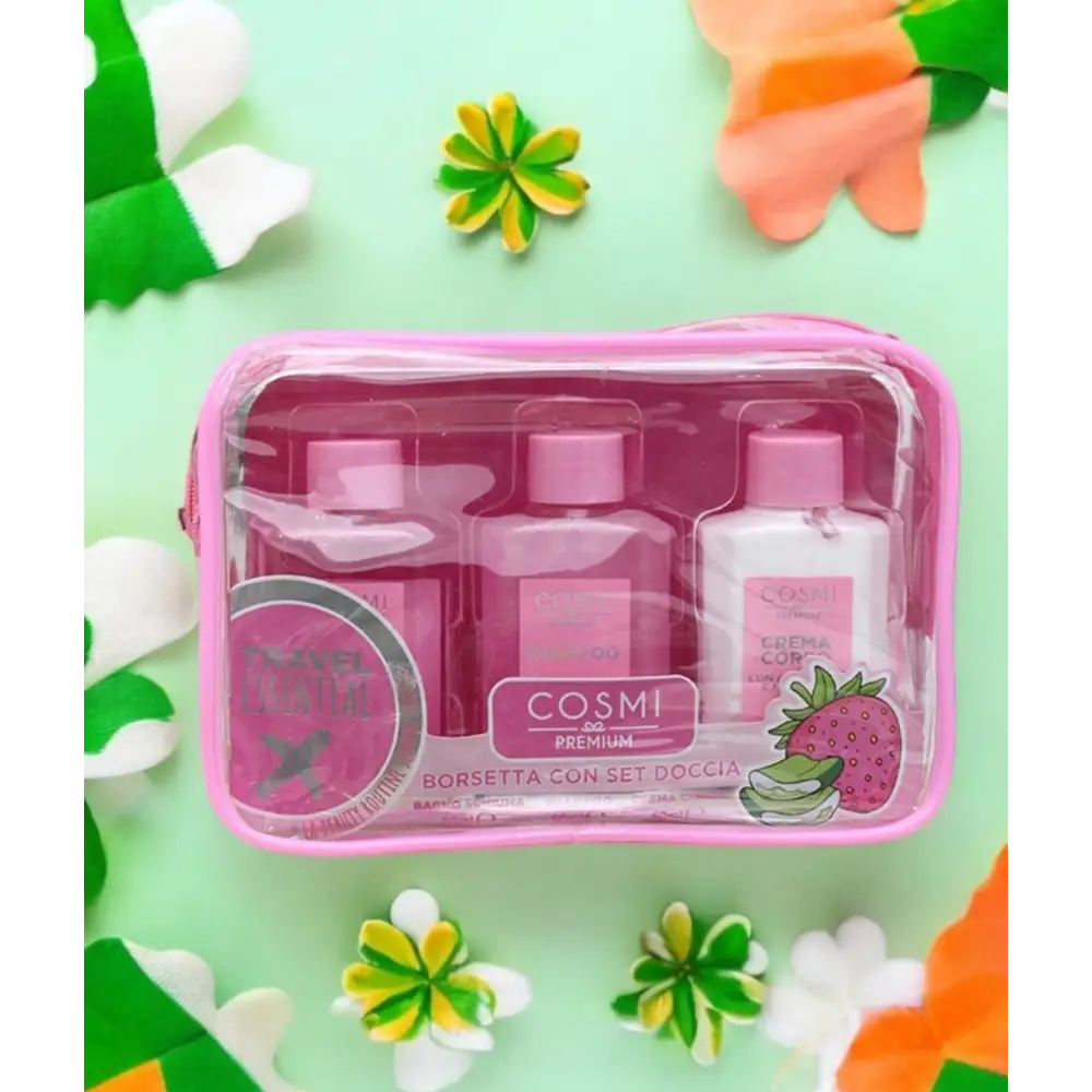 Trousse de voyage fraise aloe vera - Trousse