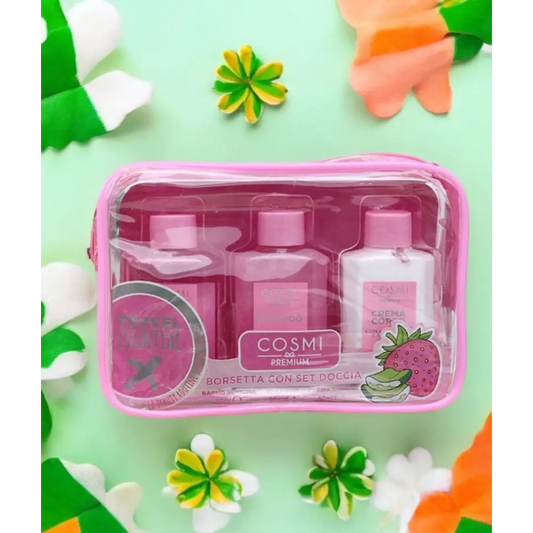 Trousse de voyage fraise aloe vera - Trousse